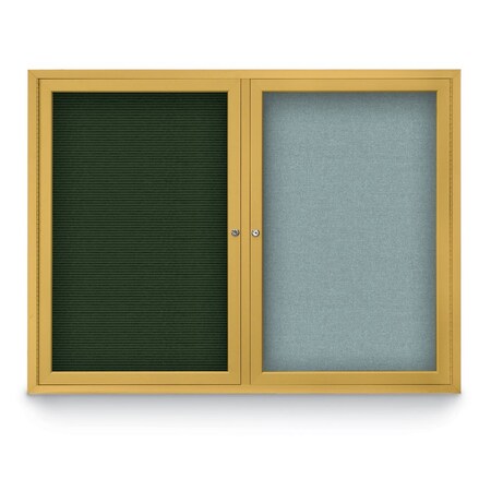 United Visual Products Corkboard, Synthetic Forbo/Gold, 72" X 36" UV407-GOLD-FORBO